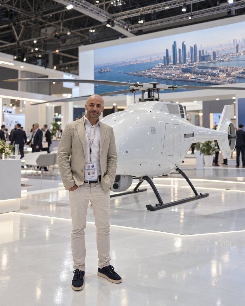 Adnan Mustedanagic at a trade fair in Abu Dhabi